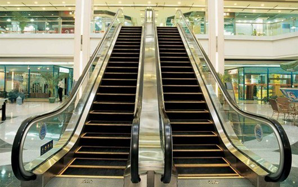 shopping mall escalator