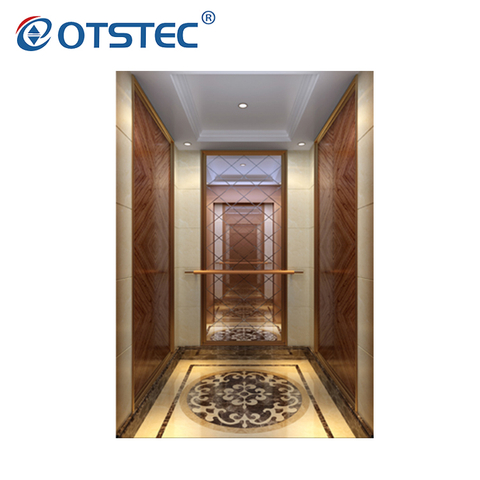Rose gold car passenger elevator repuestos de ascensores