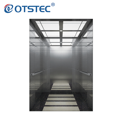 6 Person Hairline Stainless Steel Commercial Hotel Elevator Passenger Lift with Factory Price