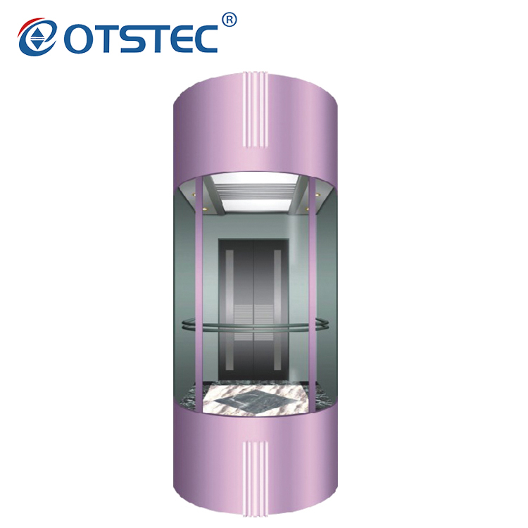 Mechanic Sightseeing Vertical VVVF Elevator Control System China Panoramic Elevator