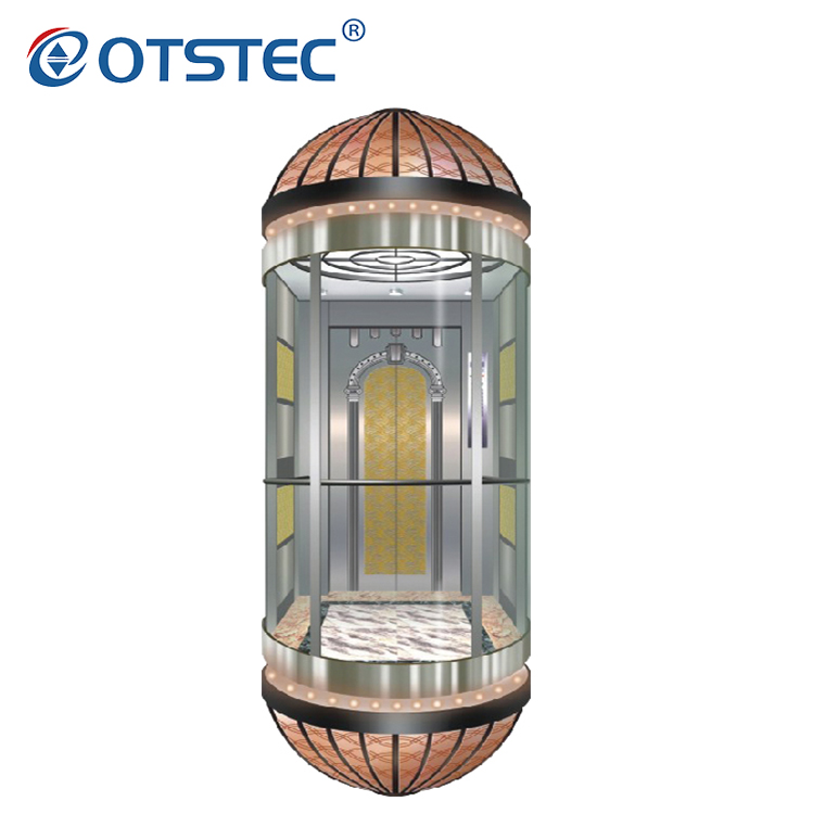 Round Cabin Steel Structure Cheap Price Panoramic Elevator